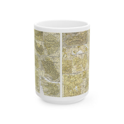 USA - National Parks and Historic Sites 2 (1958) (Map) White Coffee Mug-15oz-The Sticker Space