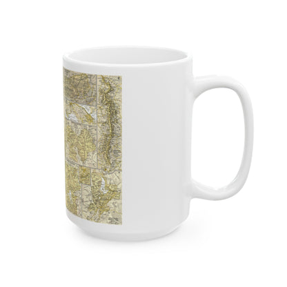 USA - National Parks and Historic Sites 2 (1958) (Map) White Coffee Mug-The Sticker Space