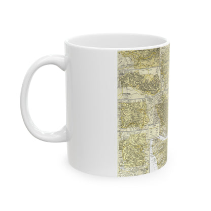 USA - National Parks and Historic Sites 2 (1958) (Map) White Coffee Mug-The Sticker Space