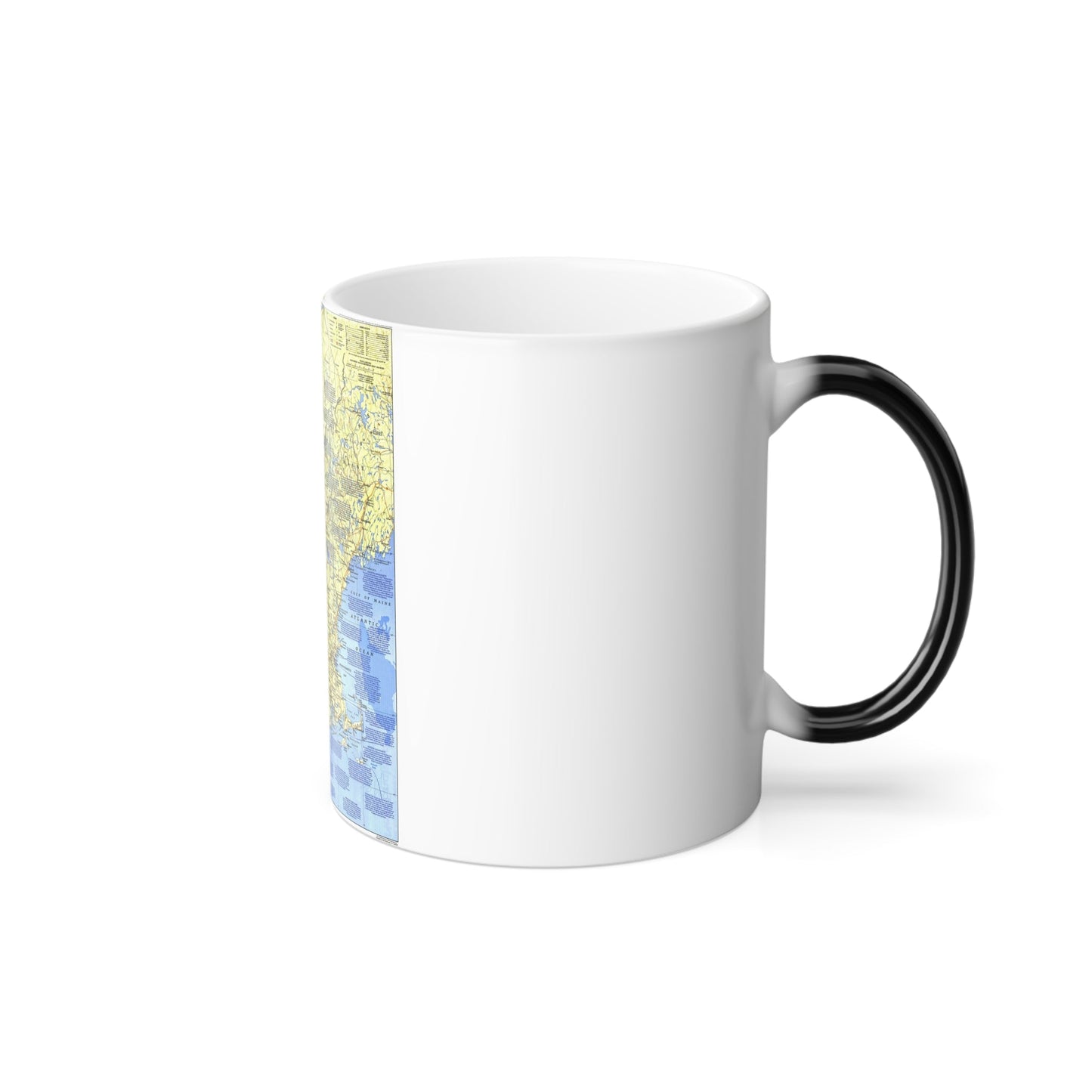 USA - New England 1 (1987) (Map) Color Changing Mug 11oz-11oz-The Sticker Space