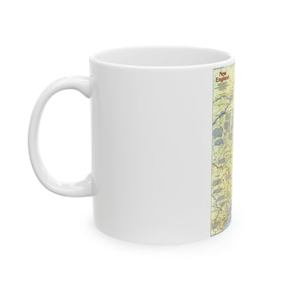 USA - New England 1 (1987) (Map) White Coffee Mug-The Sticker Space