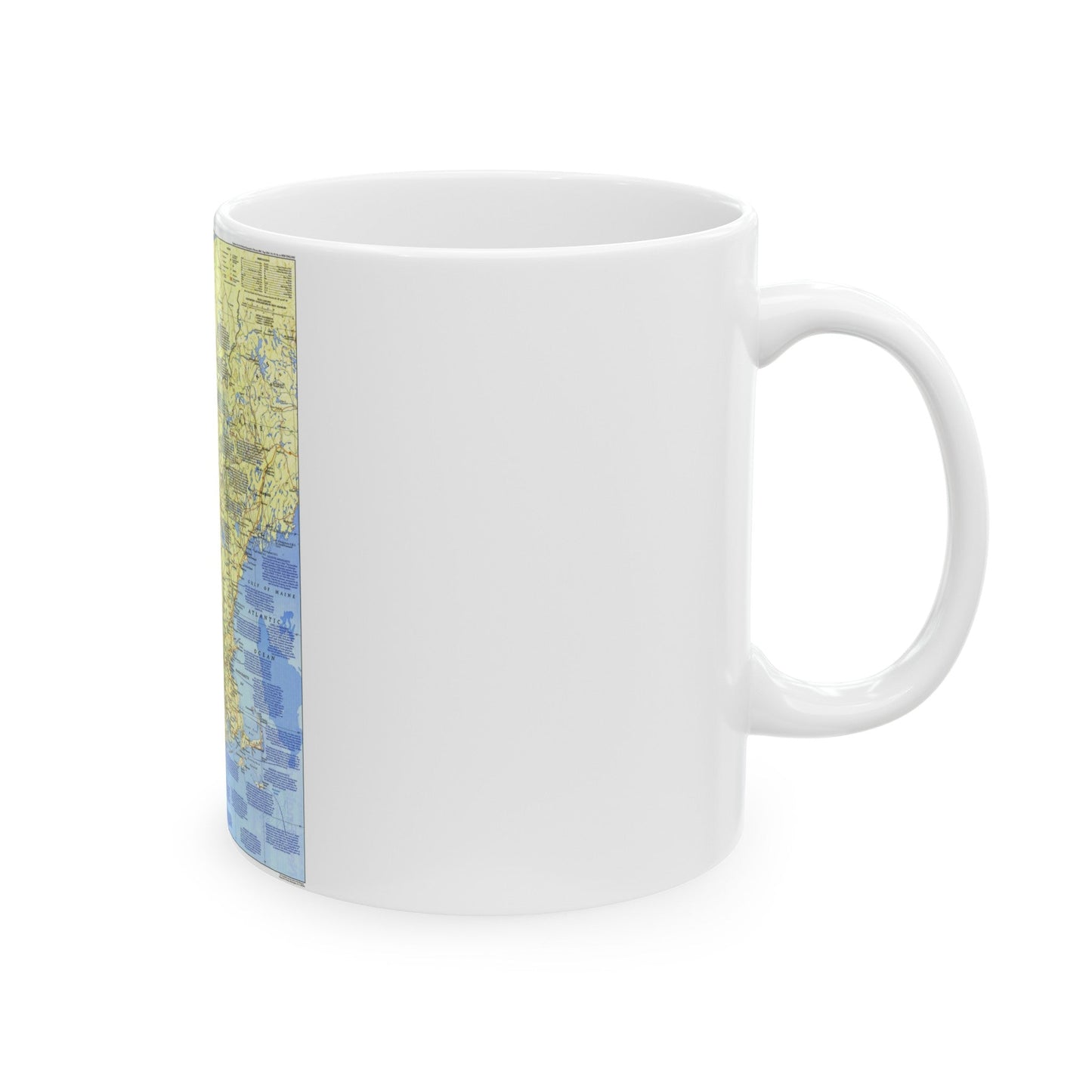 USA - New England 1 (1987) (Map) White Coffee Mug-The Sticker Space