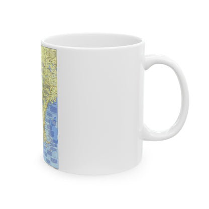 USA - New England 1 (1987) (Map) White Coffee Mug-The Sticker Space