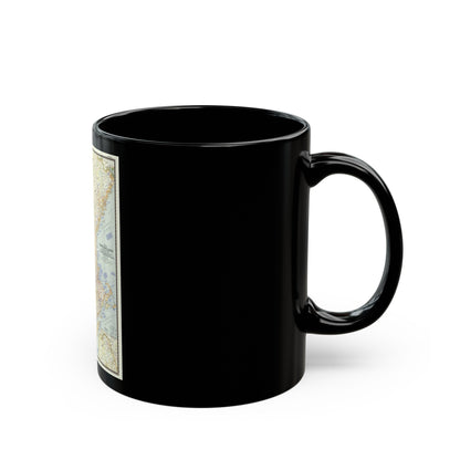 USA - New England (1955) (Map) Black Coffee Mug-The Sticker Space