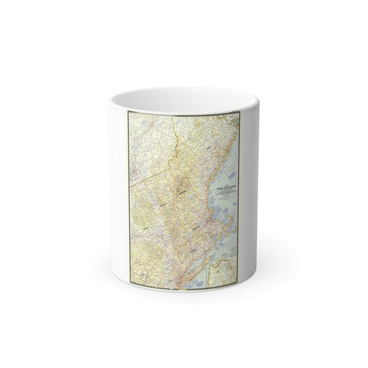 USA - New England (1955) (Map) Color Changing Mug 11oz-11oz-The Sticker Space