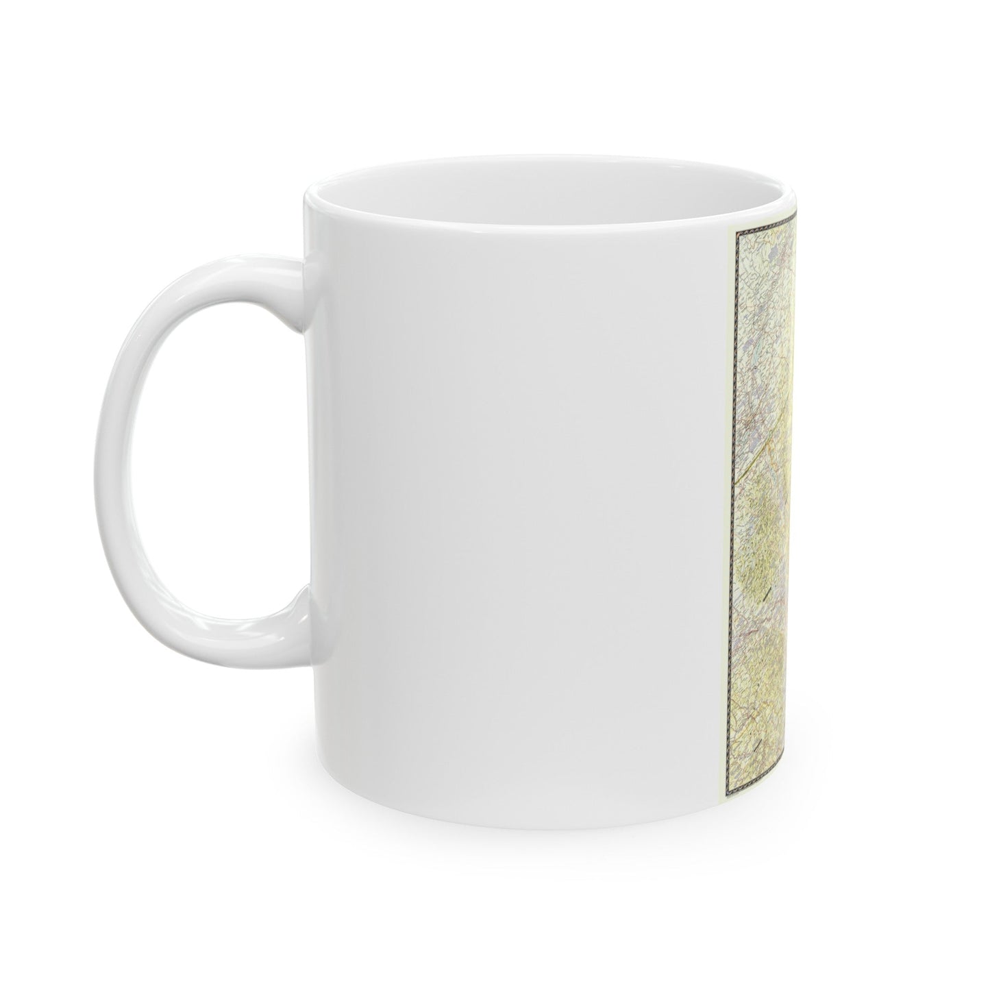 USA - New England (1955) (Map) White Coffee Mug-The Sticker Space