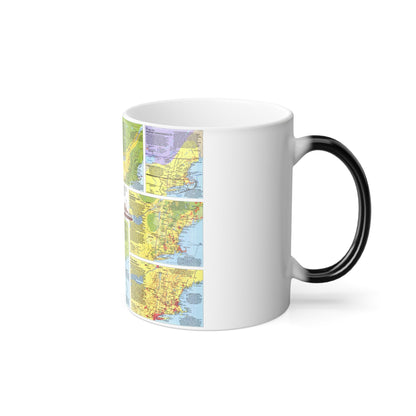 USA - New England 2 (1987) (Map) Color Changing Mug 11oz-11oz-The Sticker Space