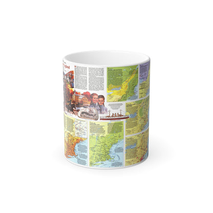 USA - New England 2 (1987) (Map) Color Changing Mug 11oz-11oz-The Sticker Space