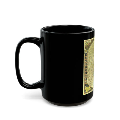 USA - New York City (1939) (Map) Black Coffee Mug-The Sticker Space