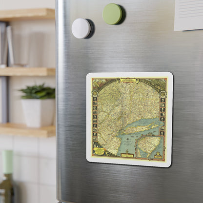 USA - New York City (1939) (Map) Refrigerator Magnet-The Sticker Space