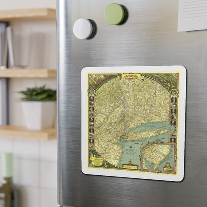 USA - New York City (1939) (Map) Refrigerator Magnet-The Sticker Space