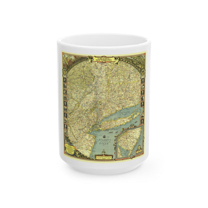 USA - New York City (1939) (Map) White Coffee Mug-15oz-The Sticker Space