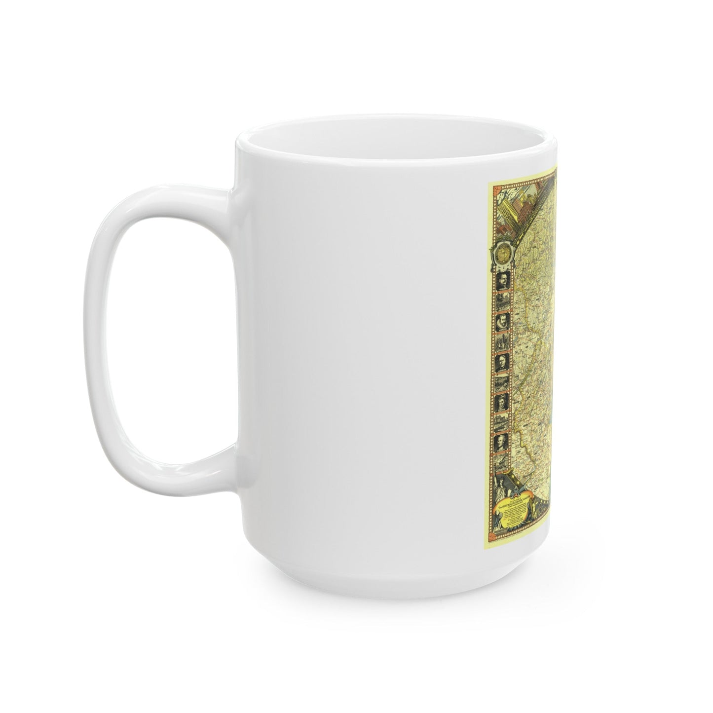 USA - New York City (1939) (Map) White Coffee Mug-The Sticker Space