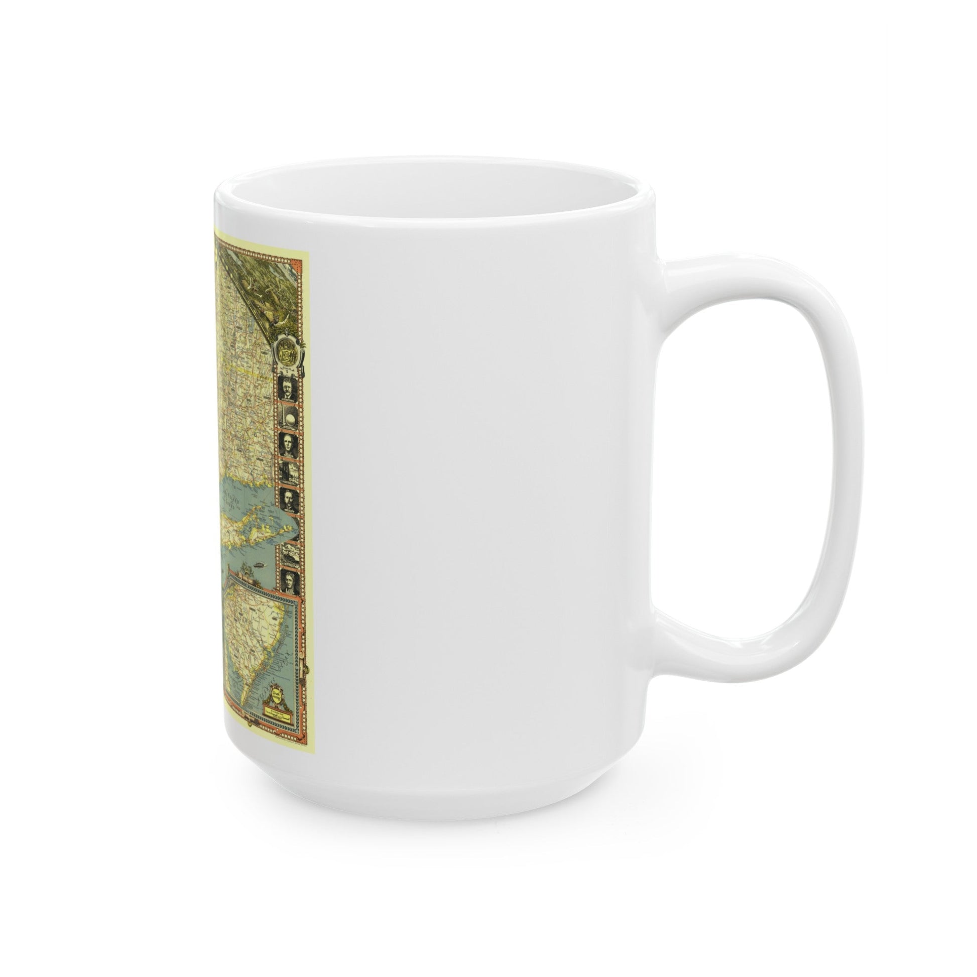 USA - New York City (1939) (Map) White Coffee Mug-The Sticker Space