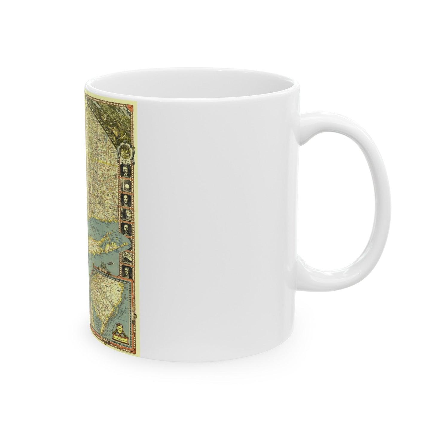 USA - New York City (1939) (Map) White Coffee Mug-The Sticker Space