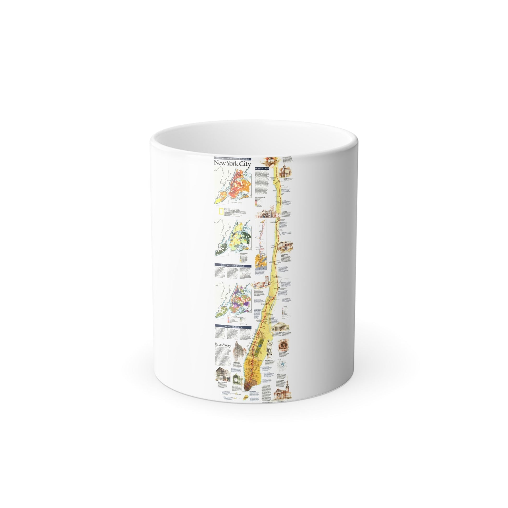 USA - New York City (1999) (Map) Color Changing Mug 11oz-11oz-The Sticker Space