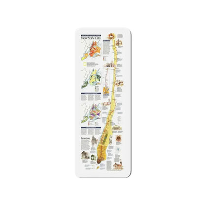 USA - New York City (1999) (Map) Refrigerator Magnet 3 Inch - The Sticker Space
