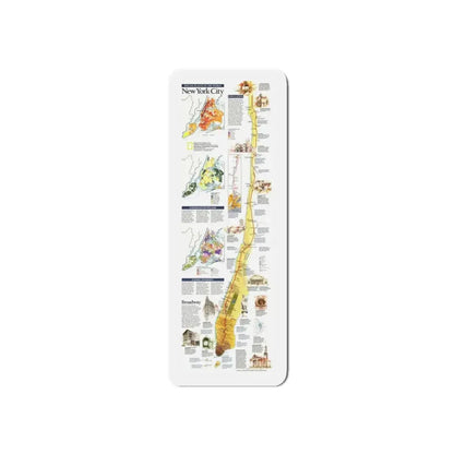 USA - New York City (1999) (Map) Refrigerator Magnet 6 Inch - The Sticker Space