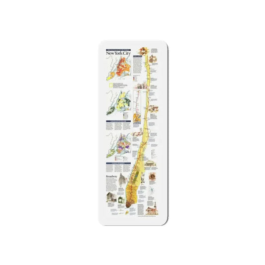 USA - New York City (1999) (Map) Refrigerator Magnet 6 Inch - The Sticker Space