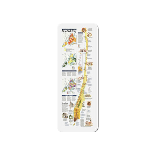 USA - New York City (1999) (Map) Refrigerator Magnet-6 × 6"-The Sticker Space