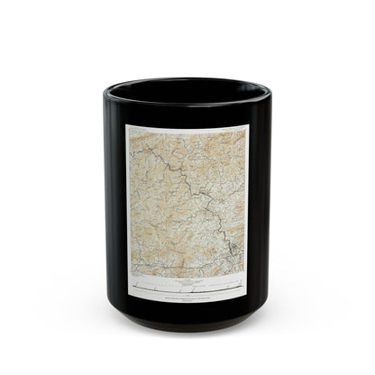 USA - North Carolina, Tennessee (1889) (Map) Black Coffee Mug-15oz-The Sticker Space