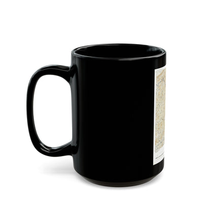 USA - North Carolina, Tennessee (1889) (Map) Black Coffee Mug-The Sticker Space