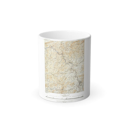 USA - North Carolina, Tennessee (1889) (Map) Color Changing Mug 11oz-11oz-The Sticker Space