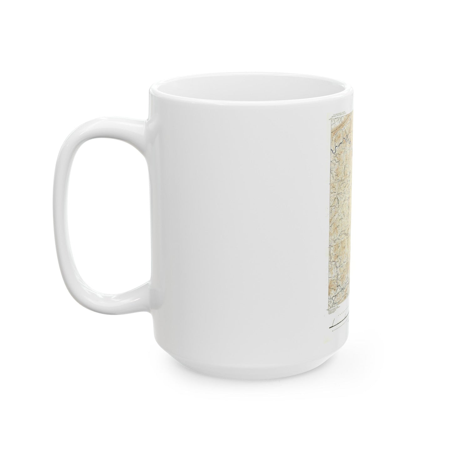 USA - North Carolina, Tennessee (1889) (Map) White Coffee Mug-The Sticker Space