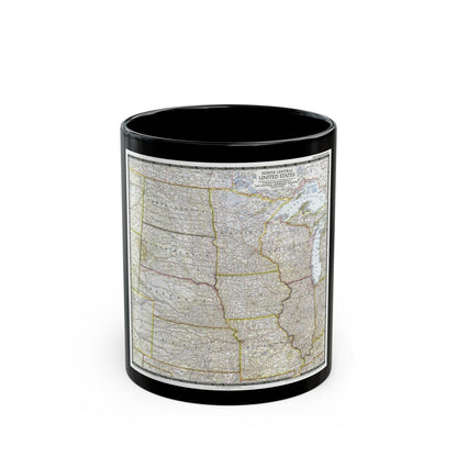 USA - North Central (1948) (Map) Black Coffee Mug-11oz-The Sticker Space