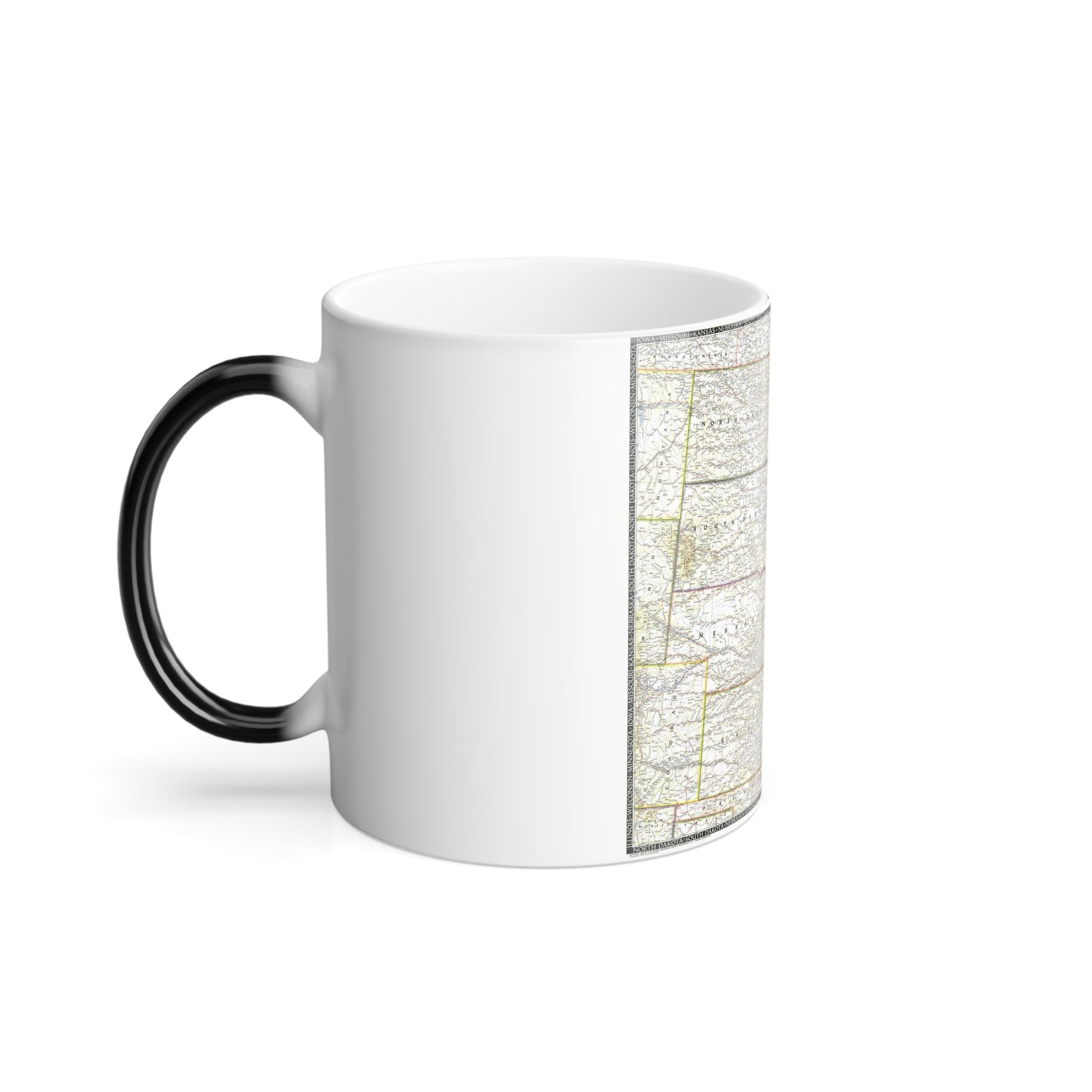 USA - North Central (1948) (Map) Color Changing Mug 11oz-11oz-The Sticker Space