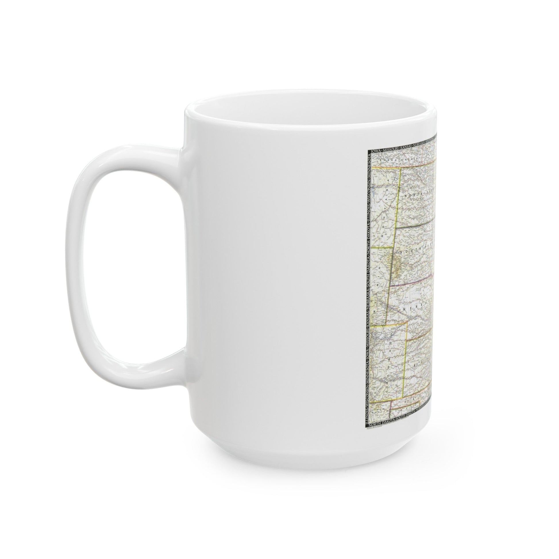 USA - North Central (1948) (Map) White Coffee Mug-The Sticker Space