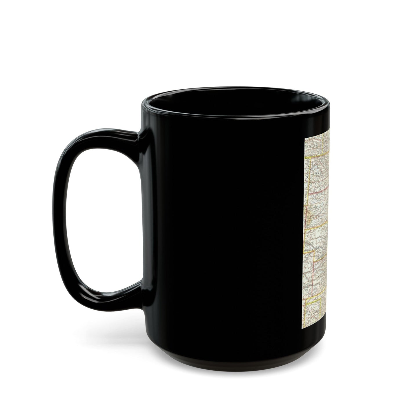 USA - North Central (1958) (Map) Black Coffee Mug-The Sticker Space