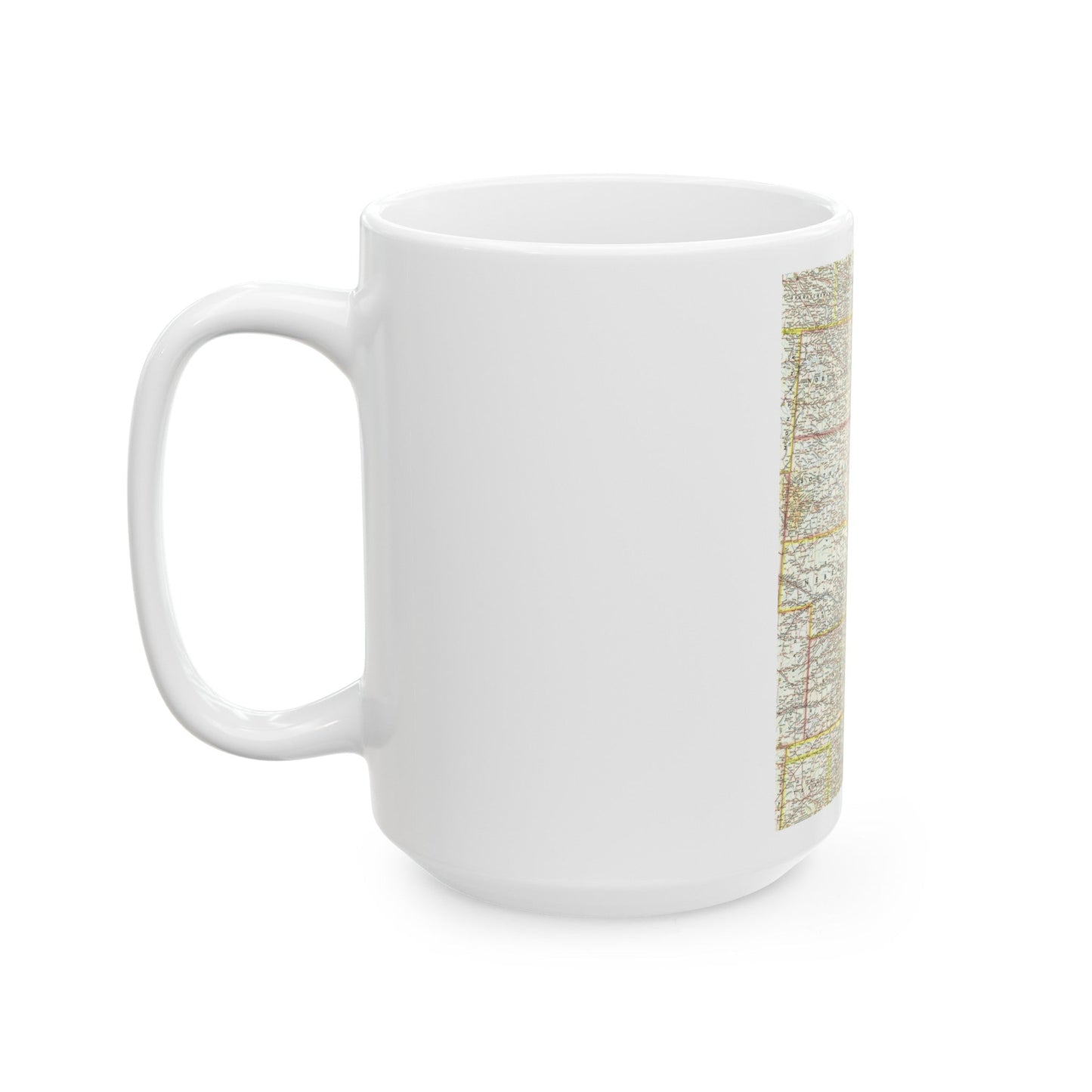 USA - North Central (1958) (Map) White Coffee Mug-The Sticker Space