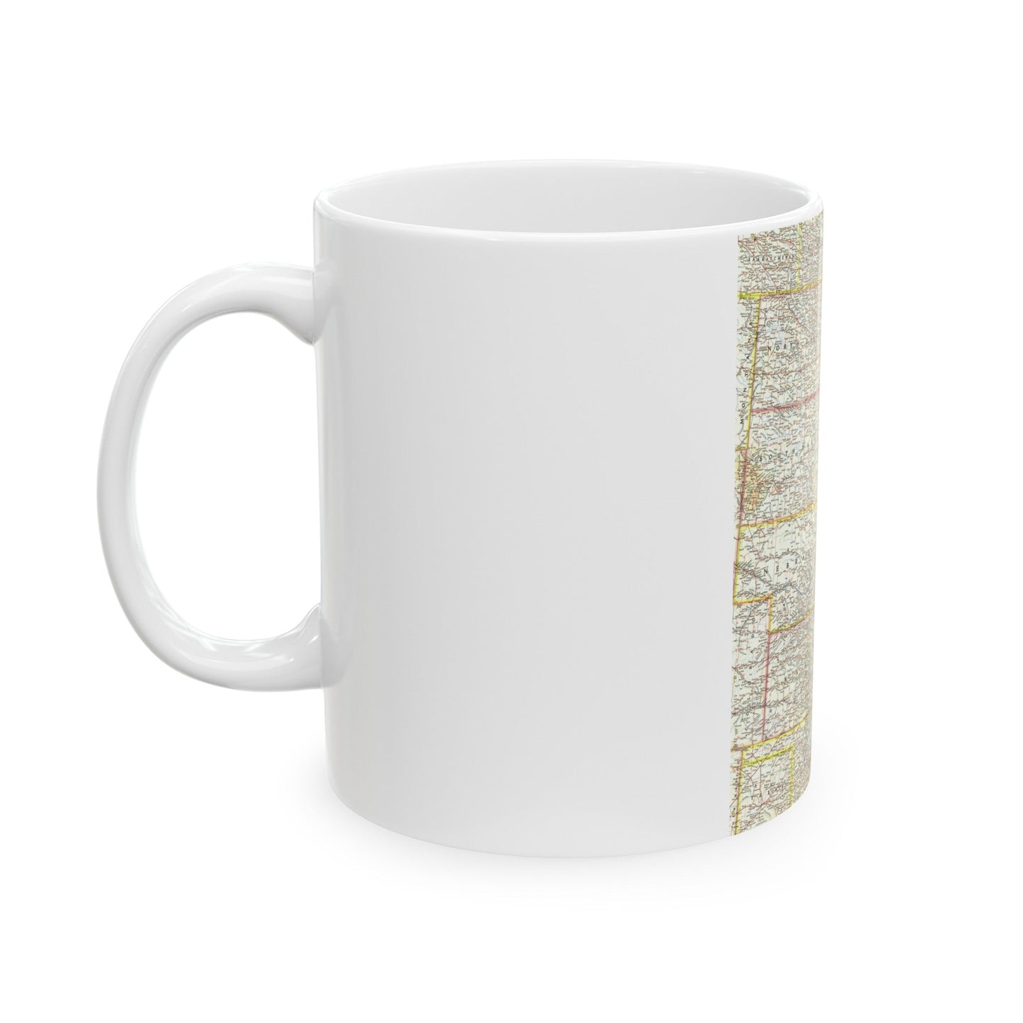 USA - North Central (1958) (Map) White Coffee Mug-The Sticker Space