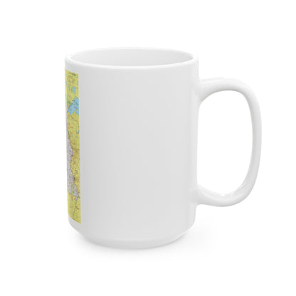 USA - North Central States 1 (1974) (Map) White Coffee Mug-The Sticker Space