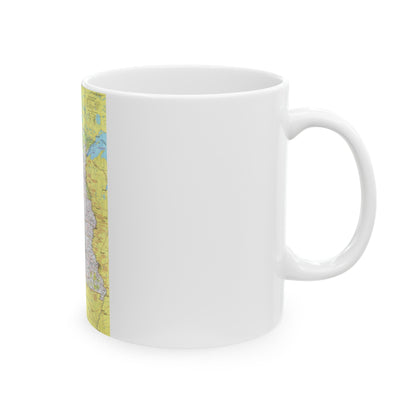 USA - North Central States 1 (1974) (Map) White Coffee Mug-The Sticker Space