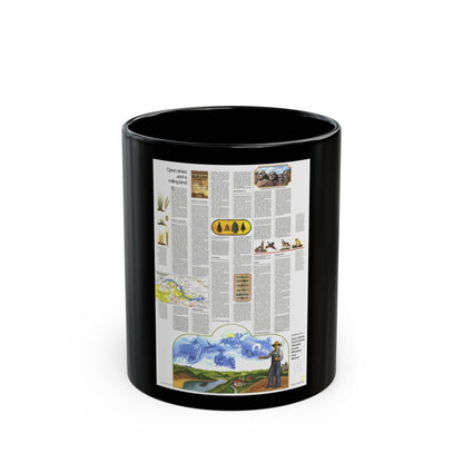 USA - North Central States 2 (1974) (Map) Black Coffee Mug-11oz-The Sticker Space