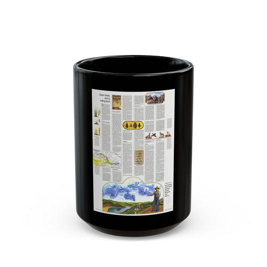 USA - North Central States 2 (1974) (Map) Black Coffee Mug-15oz-The Sticker Space