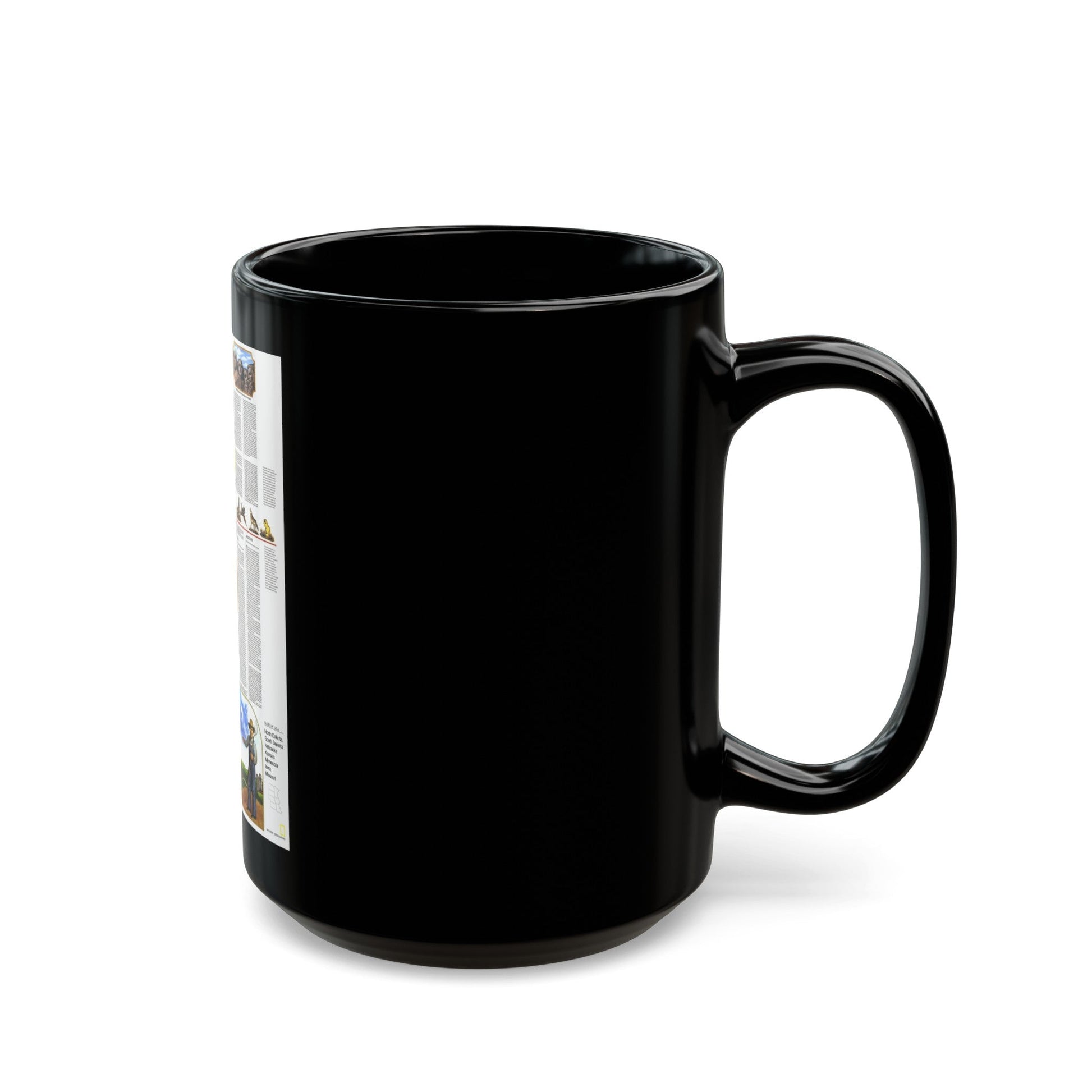 USA - North Central States 2 (1974) (Map) Black Coffee Mug-The Sticker Space