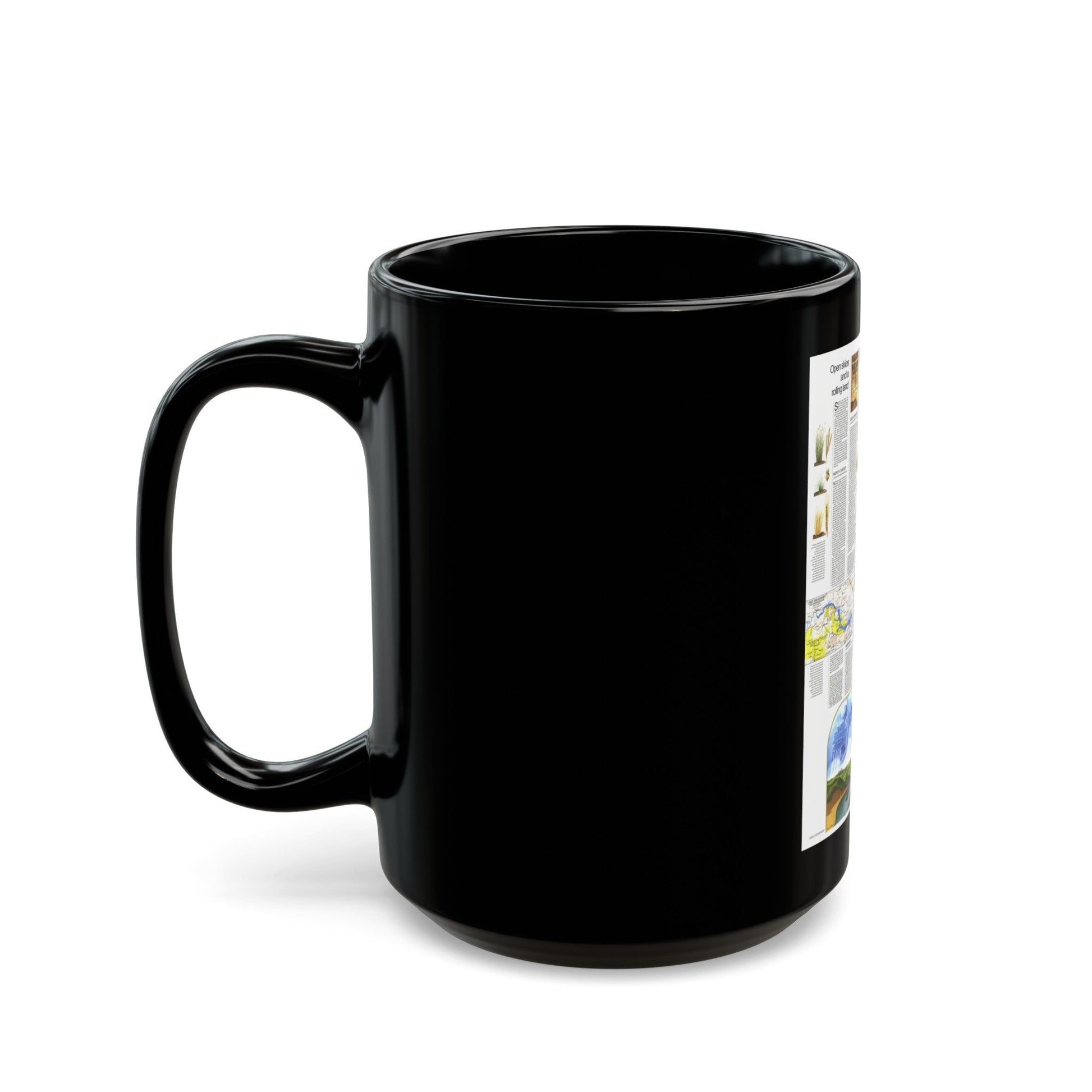 USA - North Central States 2 (1974) (Map) Black Coffee Mug-The Sticker Space