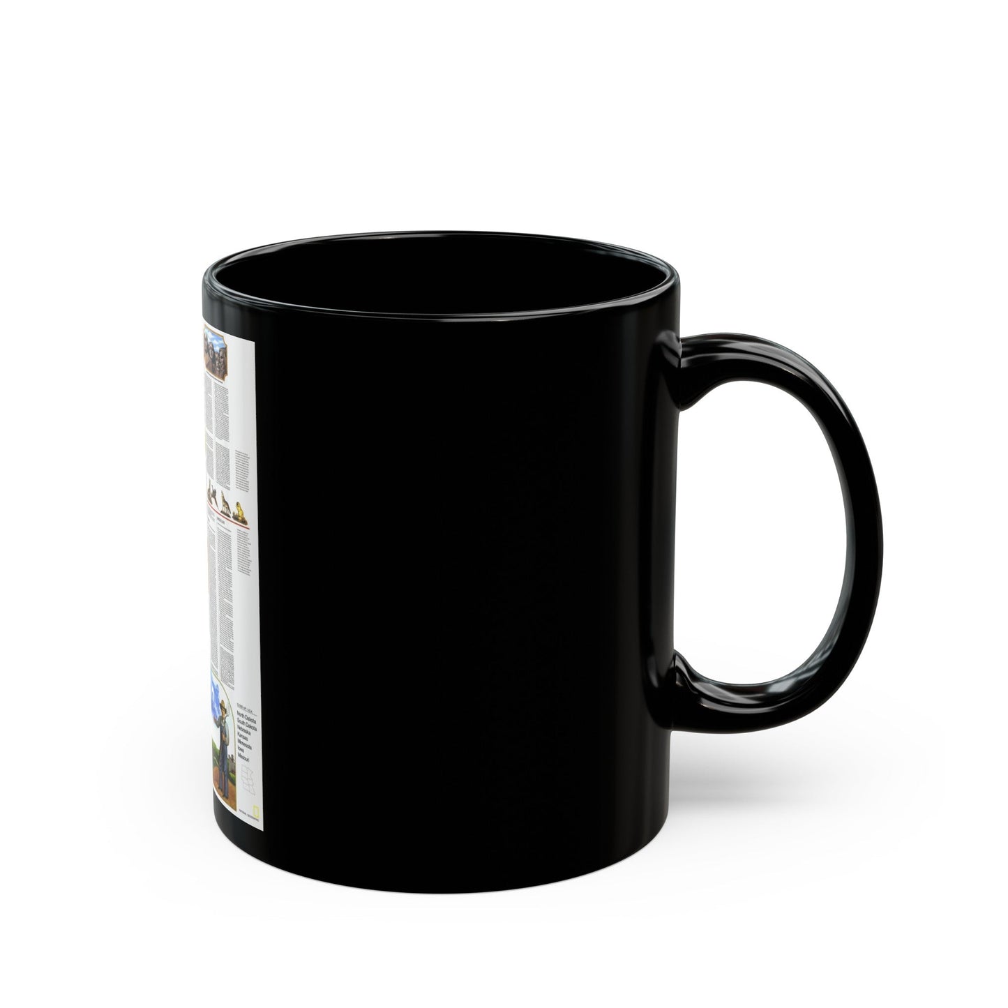 USA - North Central States 2 (1974) (Map) Black Coffee Mug-The Sticker Space