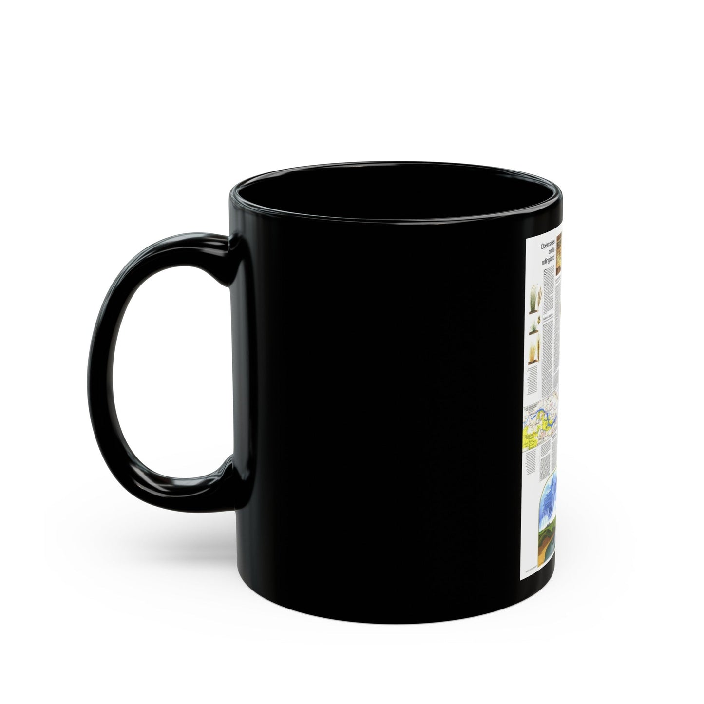 USA - North Central States 2 (1974) (Map) Black Coffee Mug-The Sticker Space