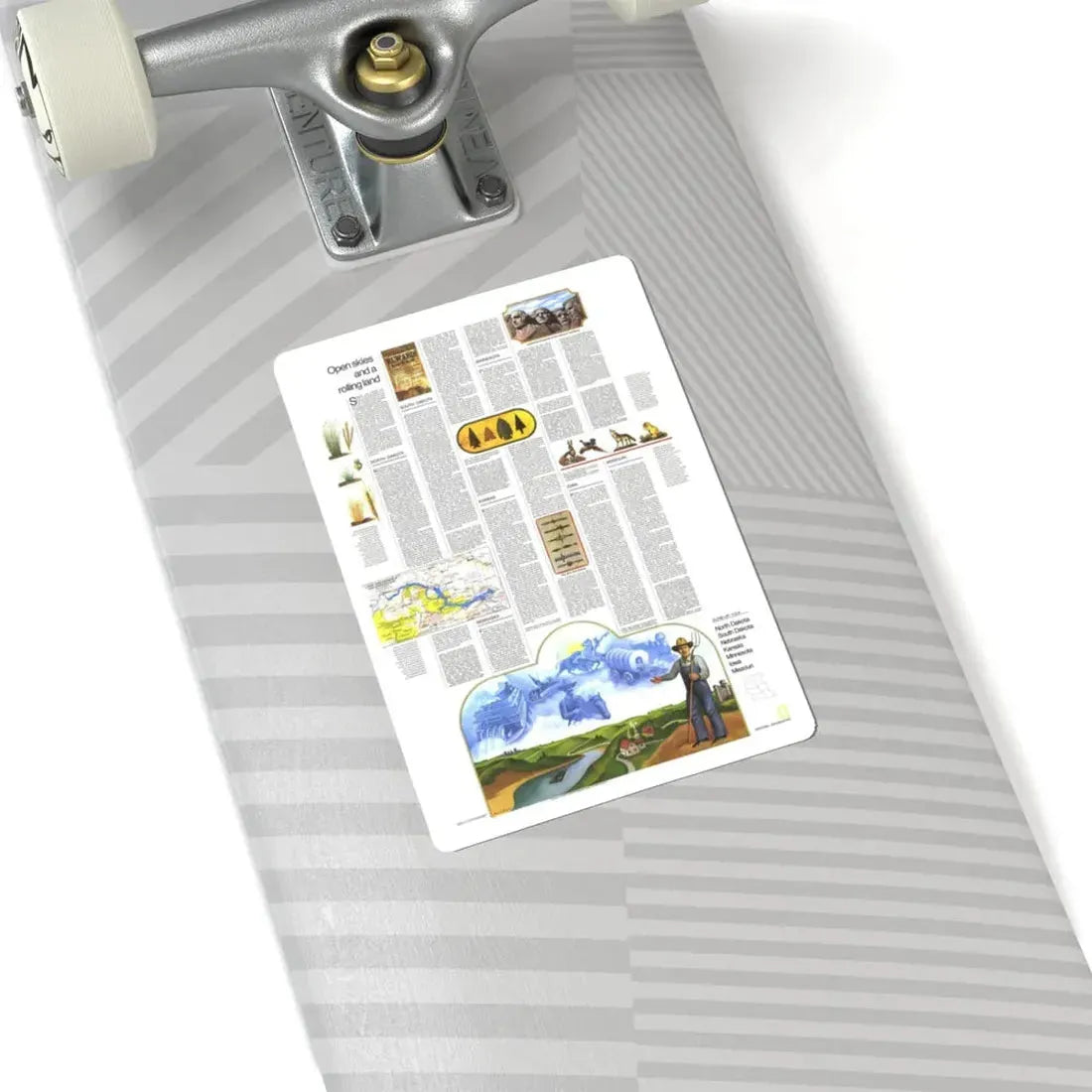 USA - North Central States 2 (1974) (Map) STICKER Vinyl Kiss-Cut Decal - The Sticker Space