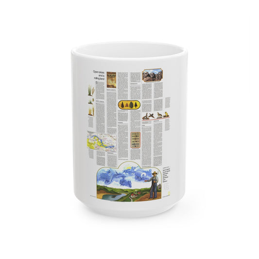 USA - North Central States 2 (1974) (Map) White Coffee Mug-15oz-The Sticker Space