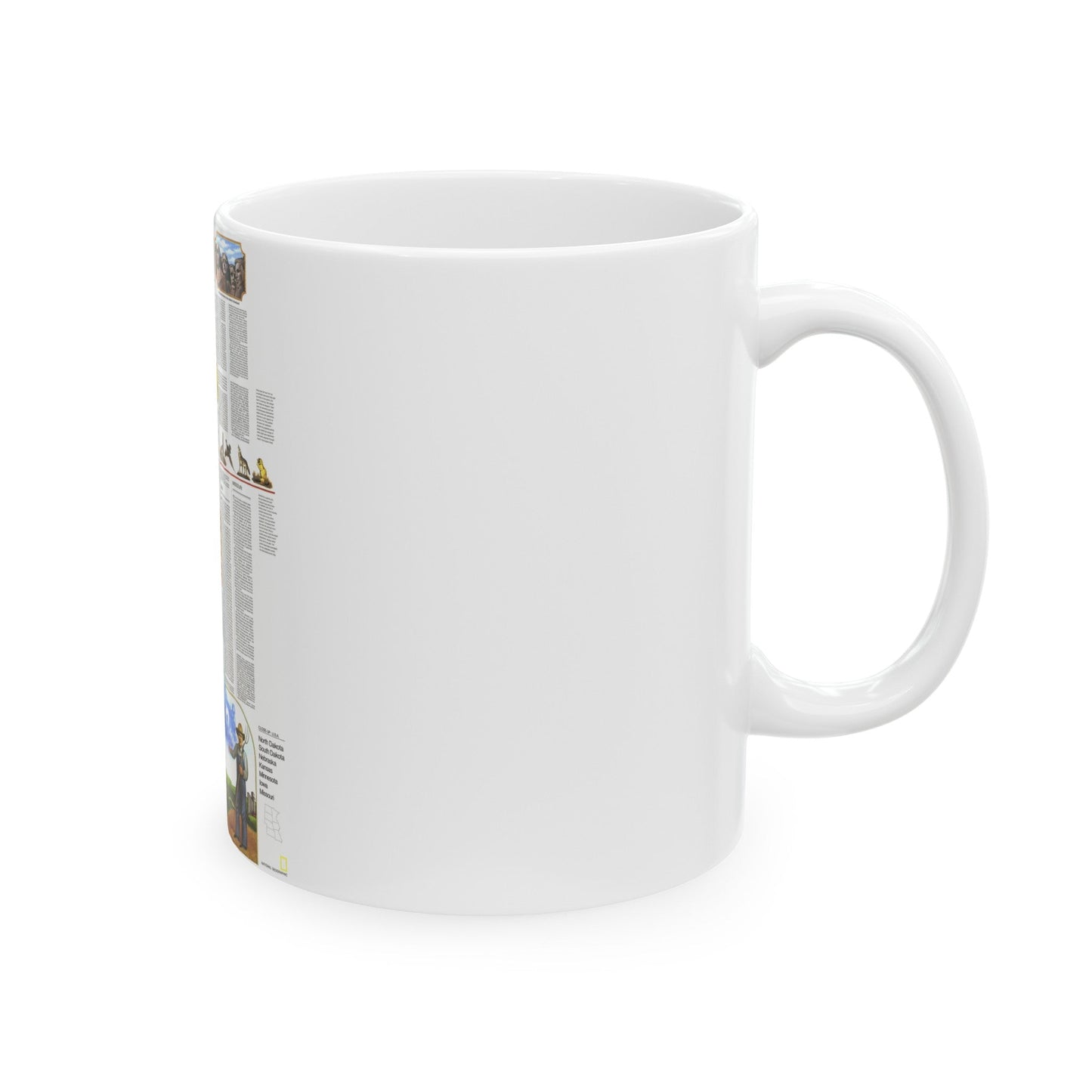 USA - North Central States 2 (1974) (Map) White Coffee Mug-The Sticker Space