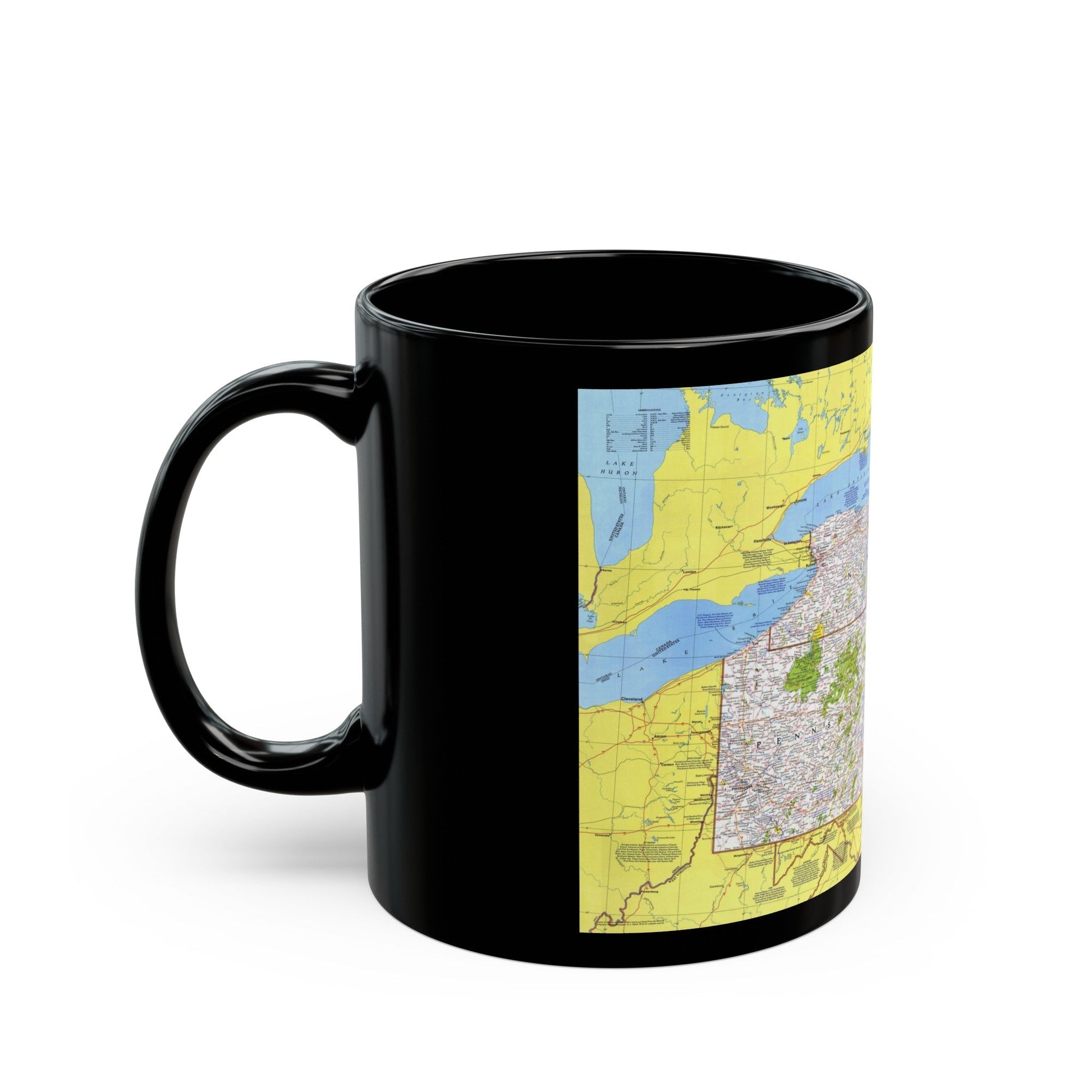 USA - Northeast 1 (1978) (Map) Black Coffee Mug-The Sticker Space