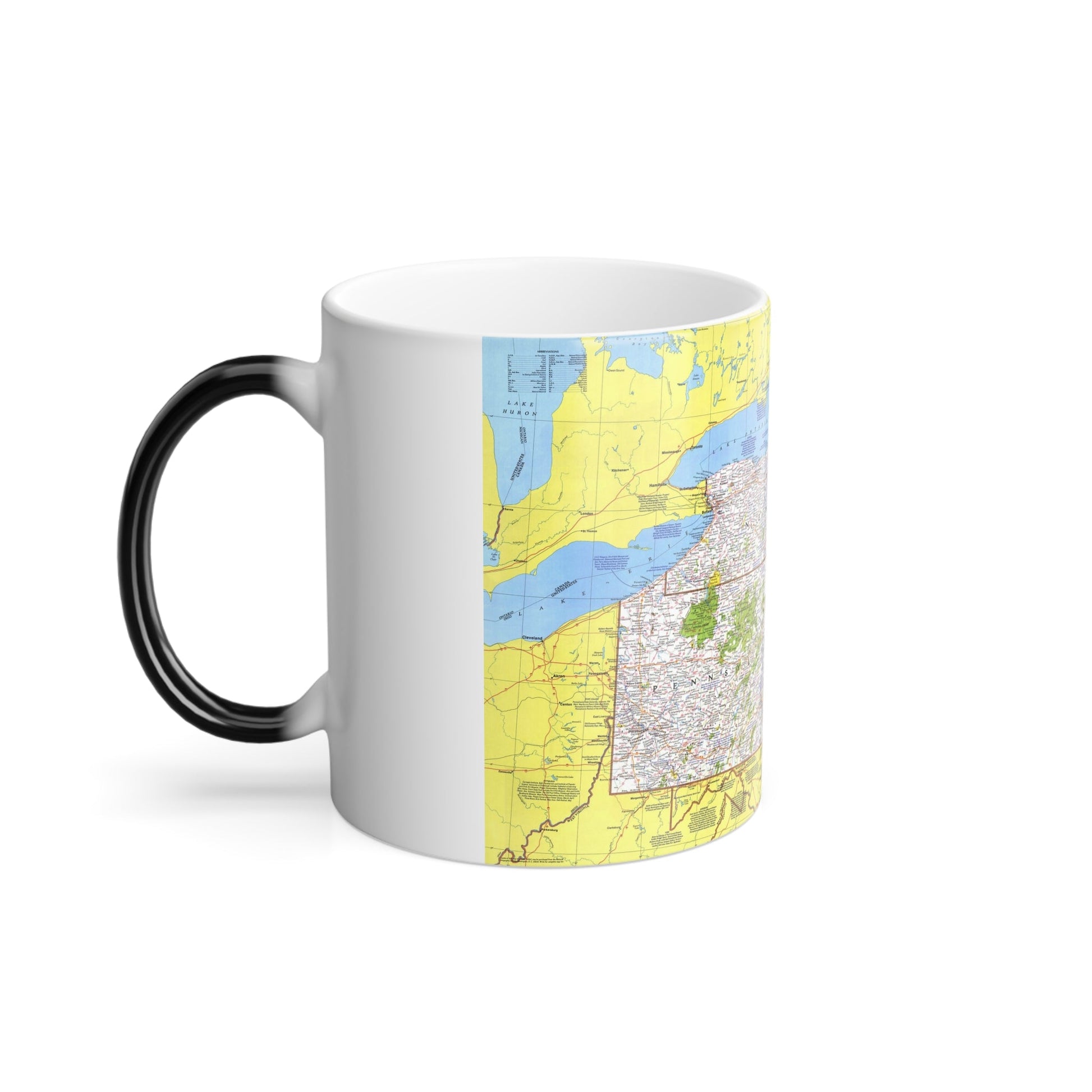 USA - Northeast 1 (1978) (Map) Color Changing Mug 11oz-11oz-The Sticker Space