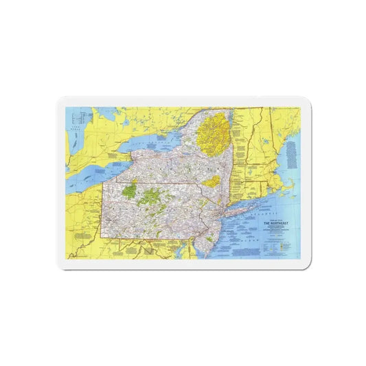 USA - Northeast 1 (1978) (Map) Refrigerator Magnet 6 Inch - The Sticker Space