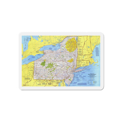 USA - Northeast 1 (1978) (Map) Refrigerator Magnet-6 × 6"-The Sticker Space