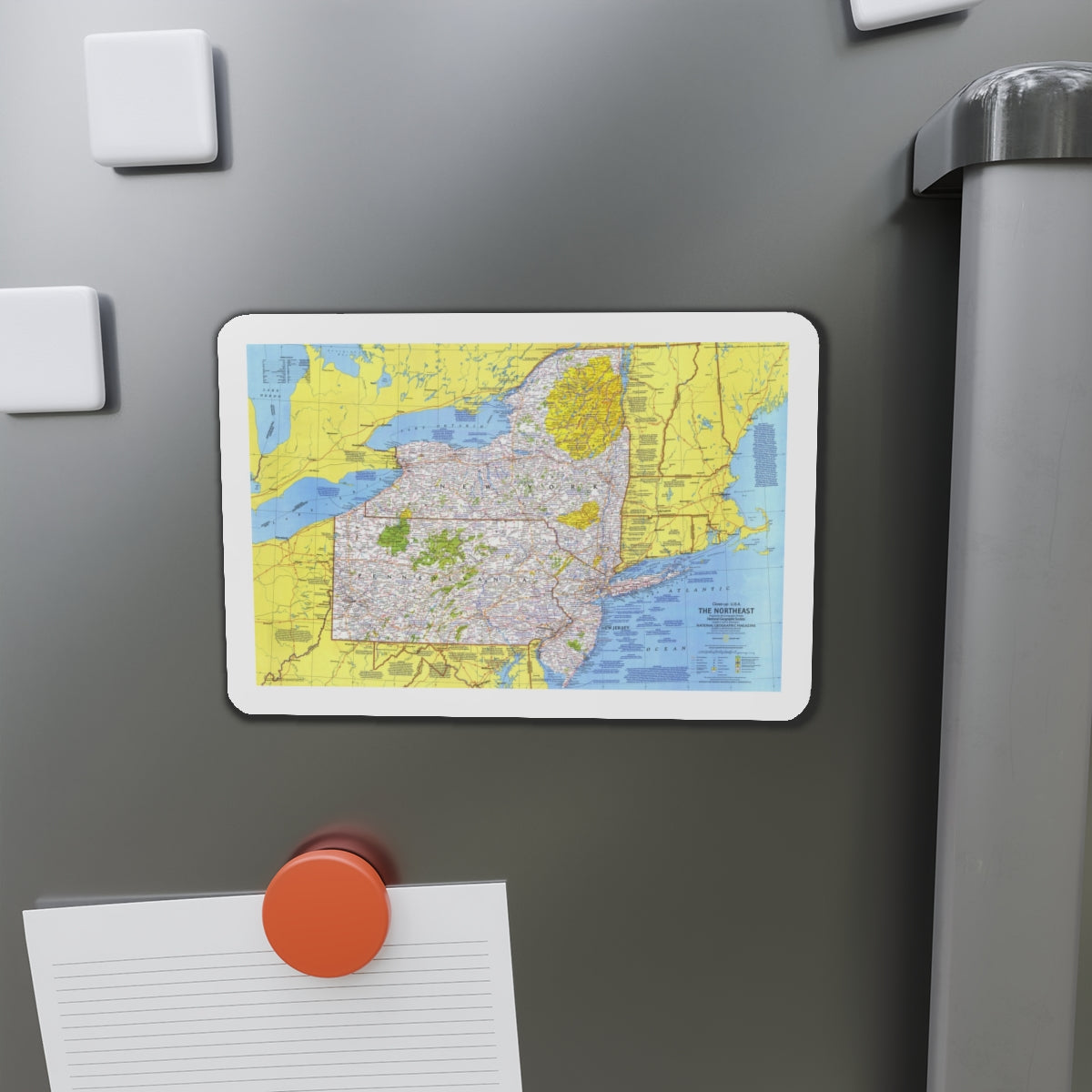 USA - Northeast 1 (1978) (Map) Refrigerator Magnet-The Sticker Space